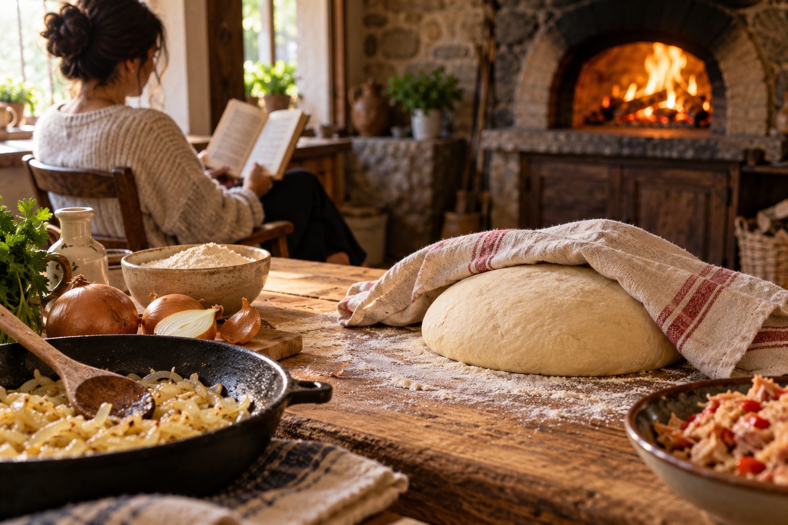 En Galicia hacemos las cosas así: harina. cebolla, relleno… y un ingrediente que no aparece en a etiqueta. ¿Cuál?