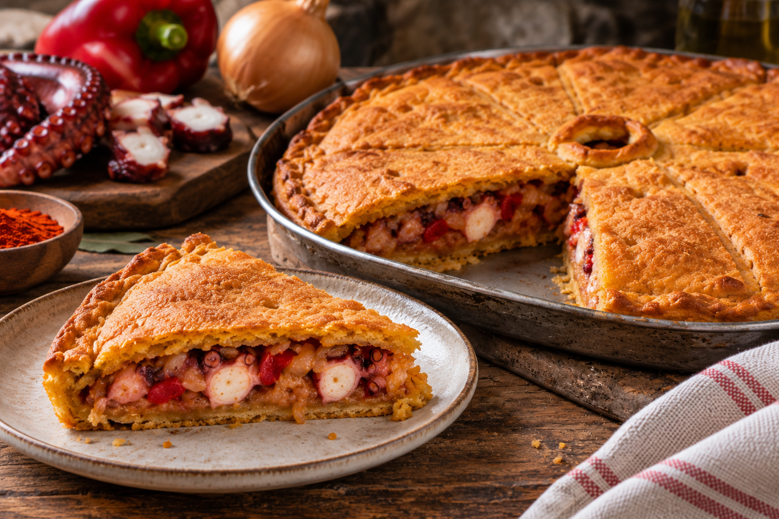 La que vuelve al origen: receta de empanada de pulpo con masa de maíz